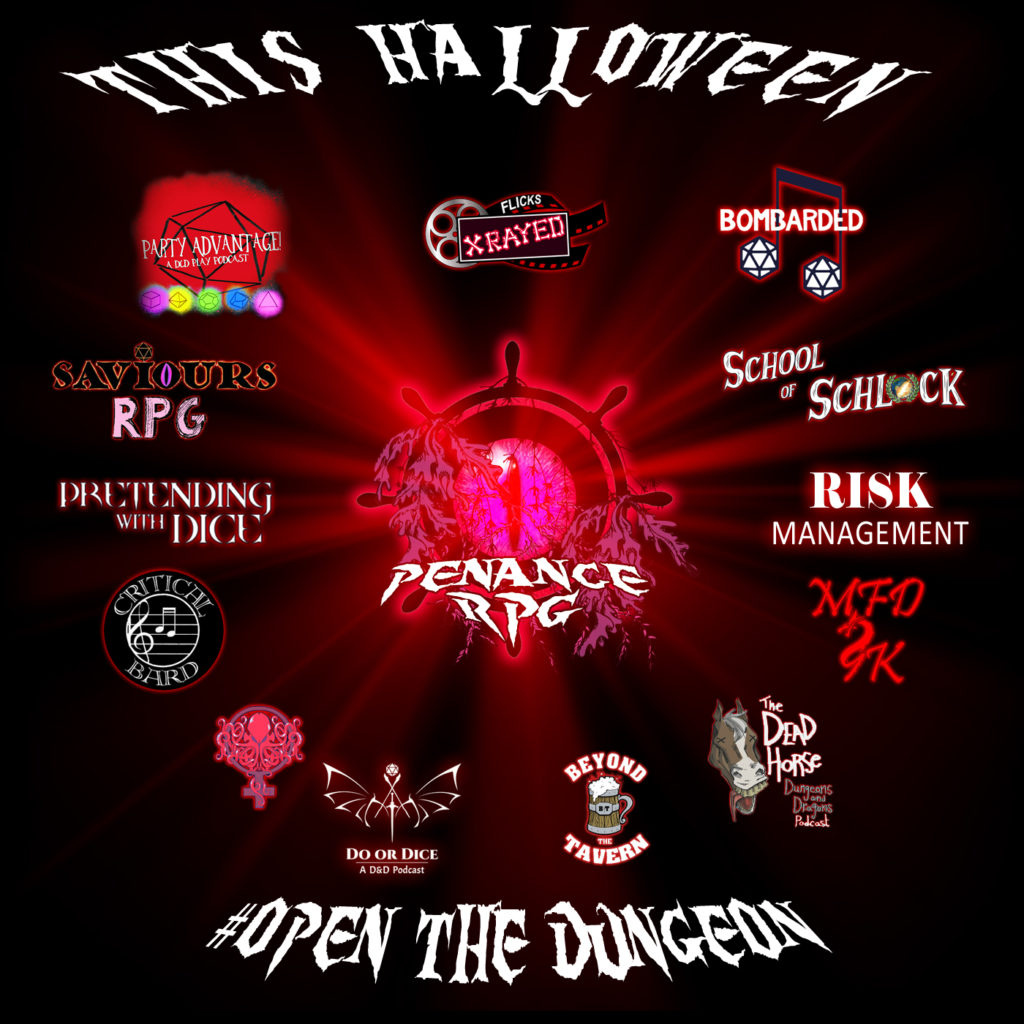Halloween 2019, Halloween, Open The Dungeon, collaboration, special guests, Penance RPG, Halloween 2019