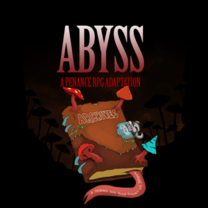 "Abyssal Archives" logo - a picture of a book labelled "Archives", containing the DM notes from the Penance RPG adaptation of "Out of the Abyss"