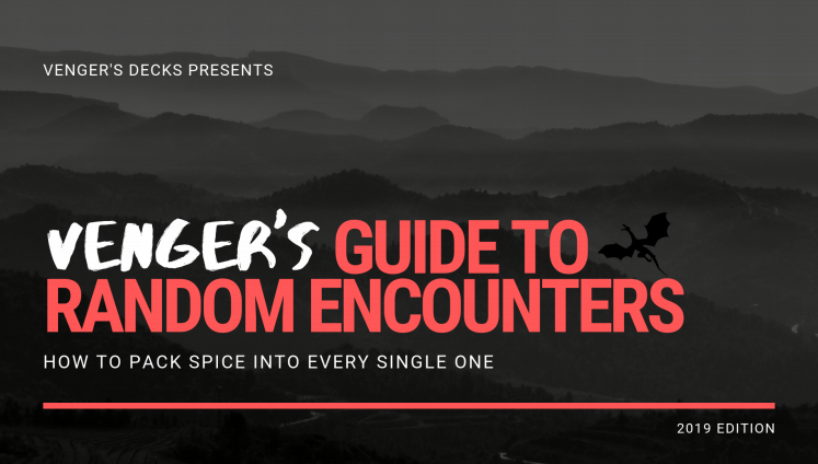 Venger's guide to random encounters, Venger's, Venger's decks, ttrpg, rpg, DnD